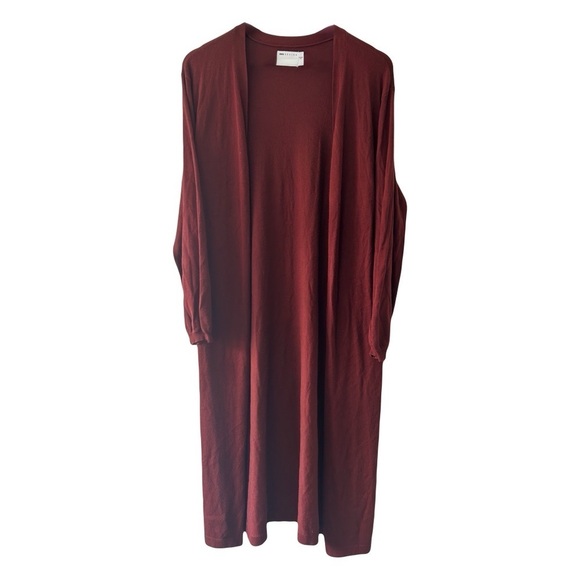 Asos Burgundy Duster Length Knit Cardigan Sz 4 - Picture 1 of 6